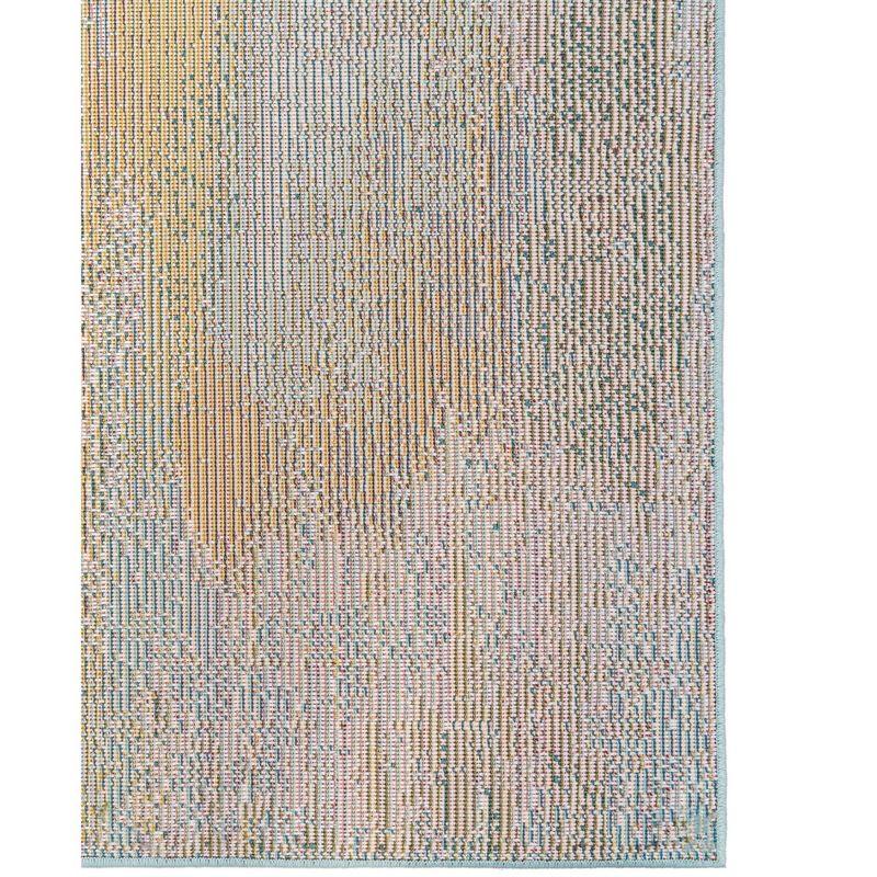 Unique Loom Jardin Collection Area Rug - Lilly (7' 1" x 10' Rectangle Turquoise/Gray)