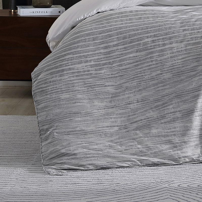 Kenneth Cole Kenneth Cole Abstract Stripe Cotton Grey Comforter Set