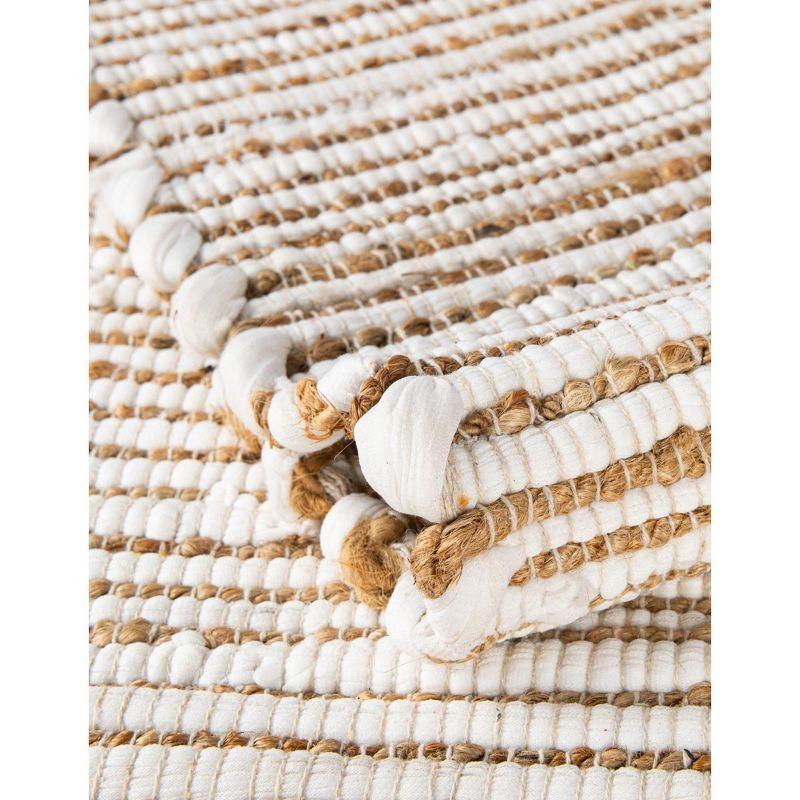 Handmade Beige and Ivory Braided Jute Area Rug