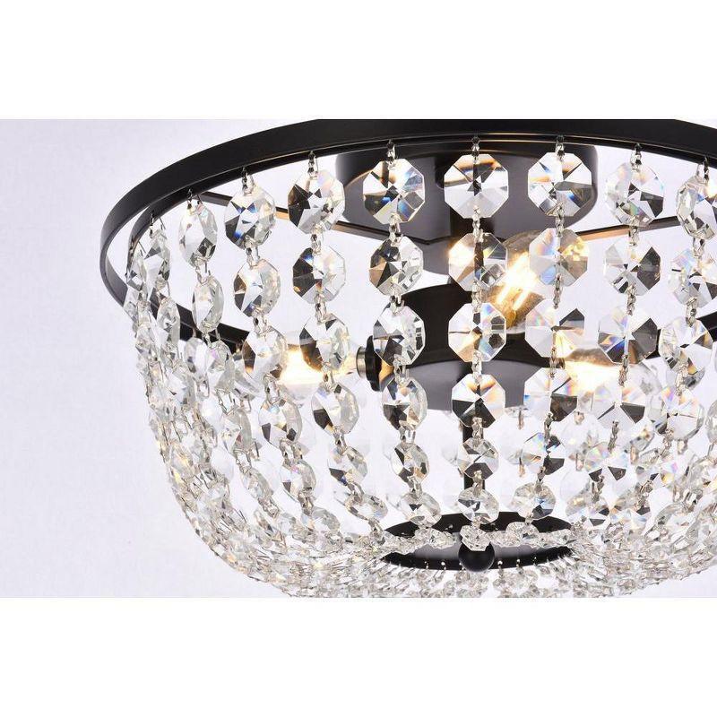 Elegant Lighting Cora 13 inch flush mount in black