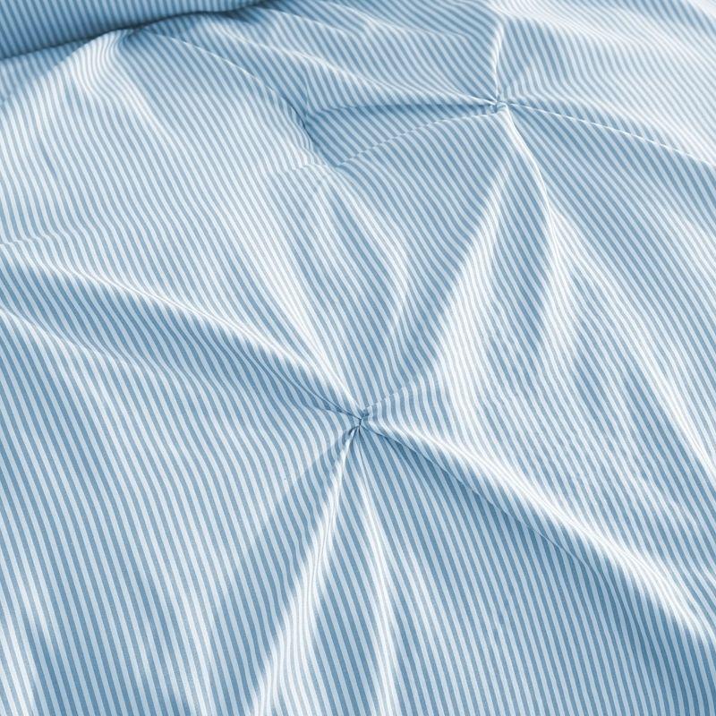 Swift Home | Striped Pintuck 2-Piece Comforter Set Rose Twin/Twin XL