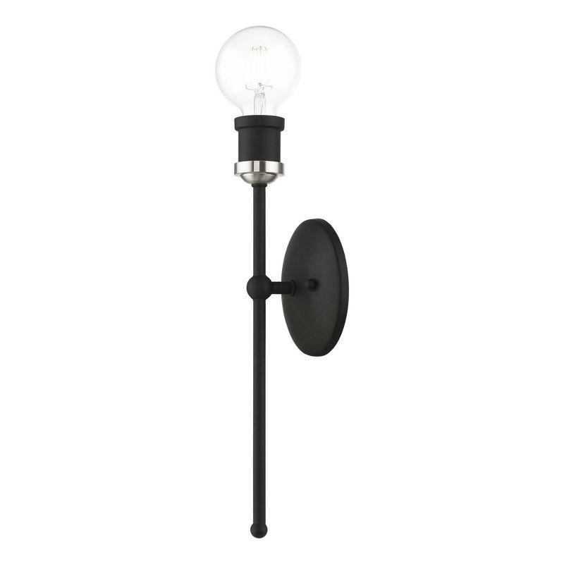 Livex Lighting Lansdale 1 - Light Sconce in  Black/Brushed Nickel