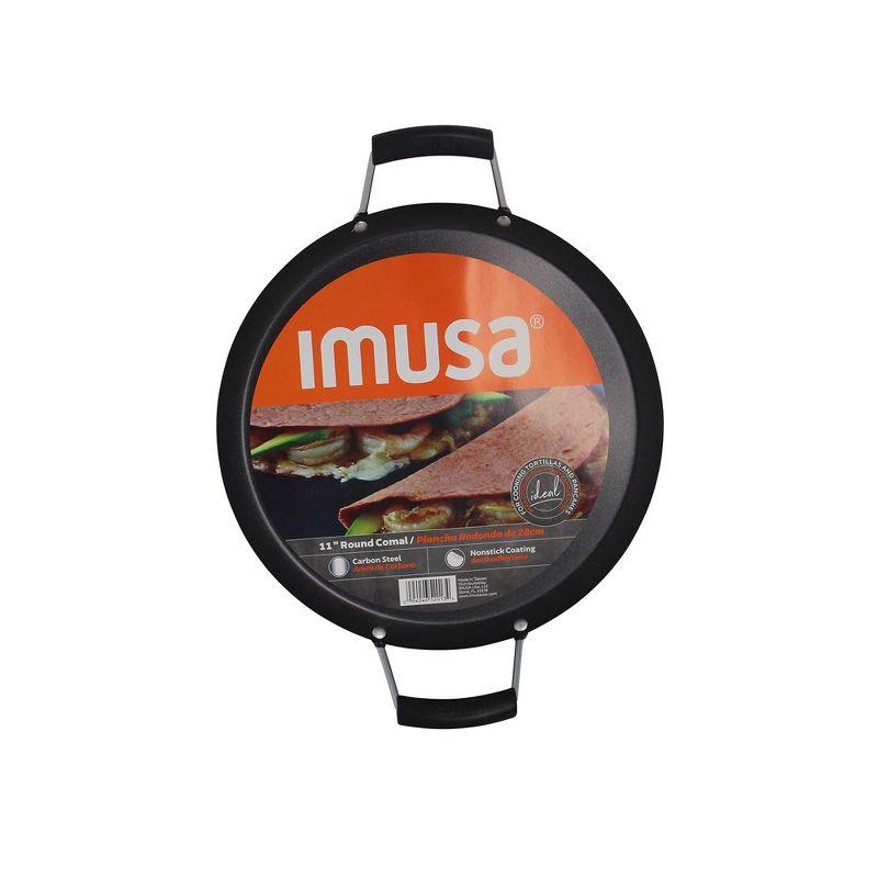 IMUSA 11" Round Carbon Steel Nonstick Comal - Black: Tortilla Griddle, Gas & Electric Compatible, Hand Wash