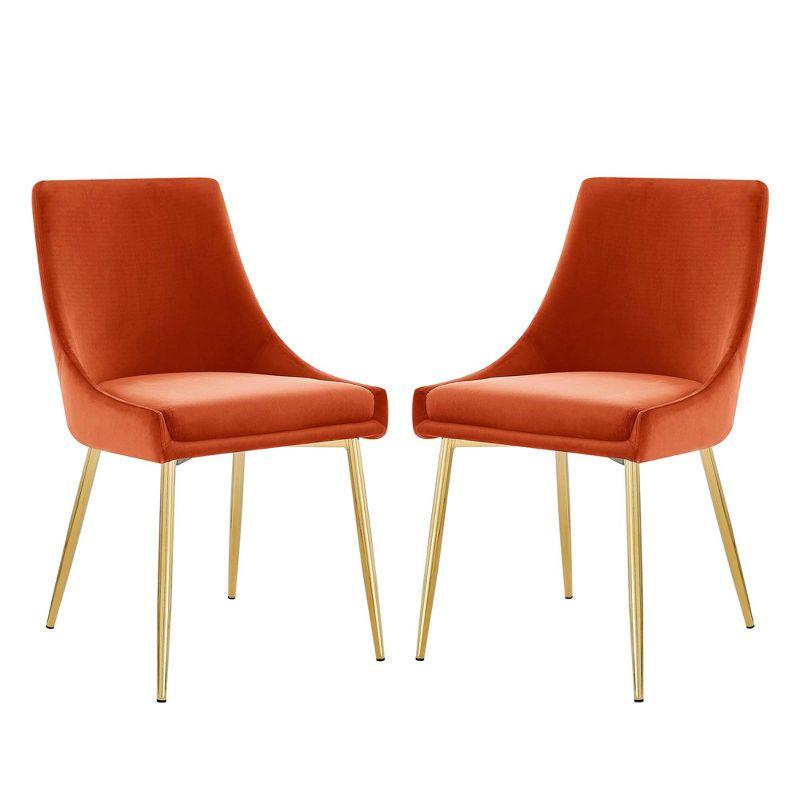 Modway Modway Viscount Performance Velvet Dining Chairs (Set of 2)