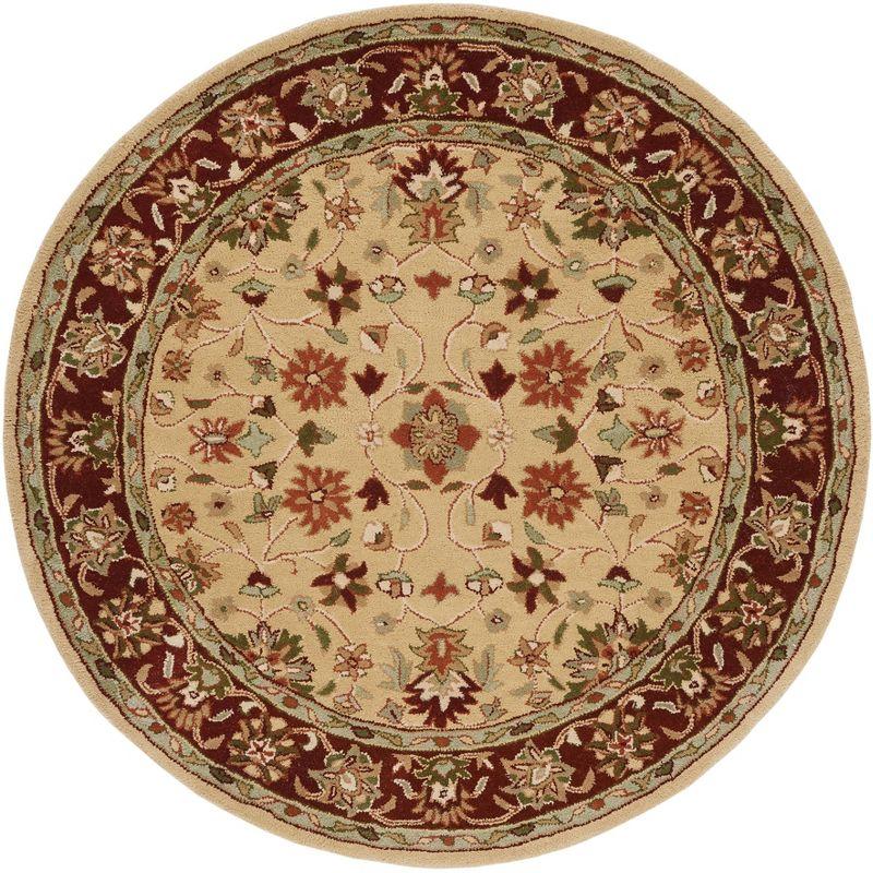 Elegant Heritage Ivory Wool 6' Round Tufted Area Rug