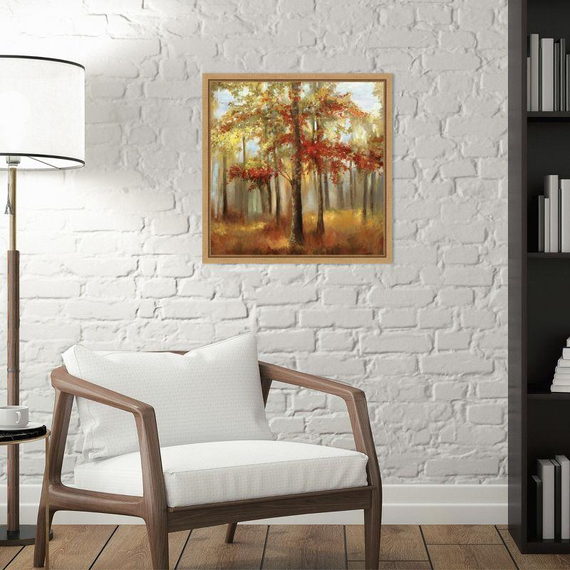 Amanti Art Soft Light (Trees) by Allison Pearce Canvas Wall Art Print Framed 16 x 16-in.