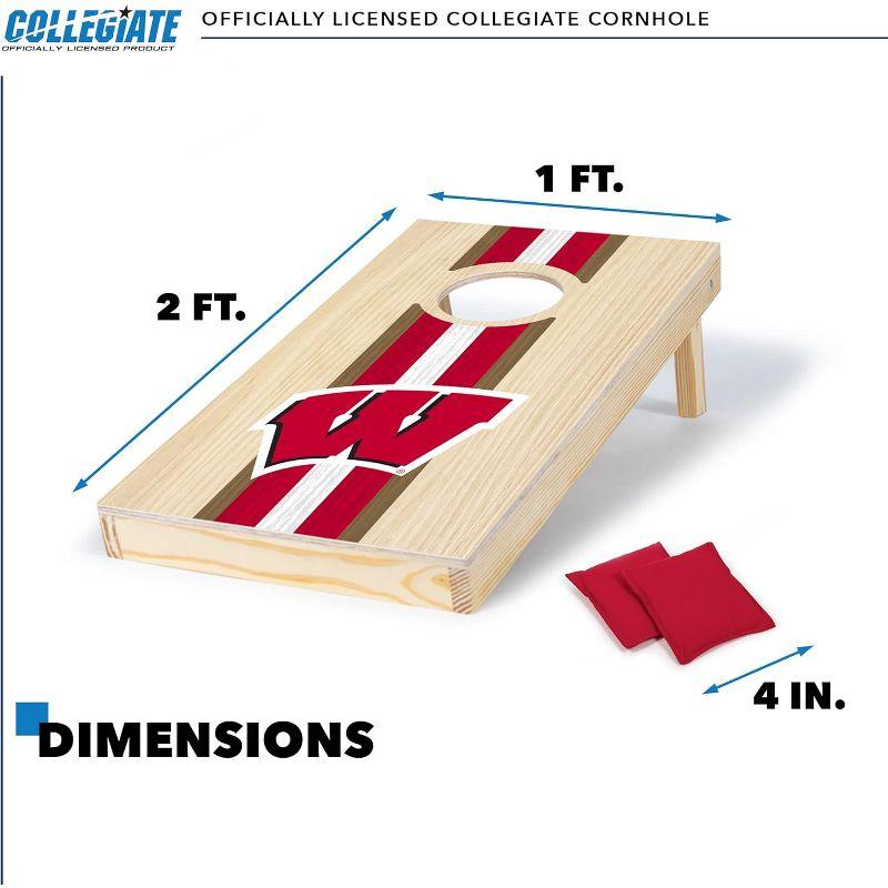 NCAA Wisconsin Badgers 1'x2' Wood Cornhole Set