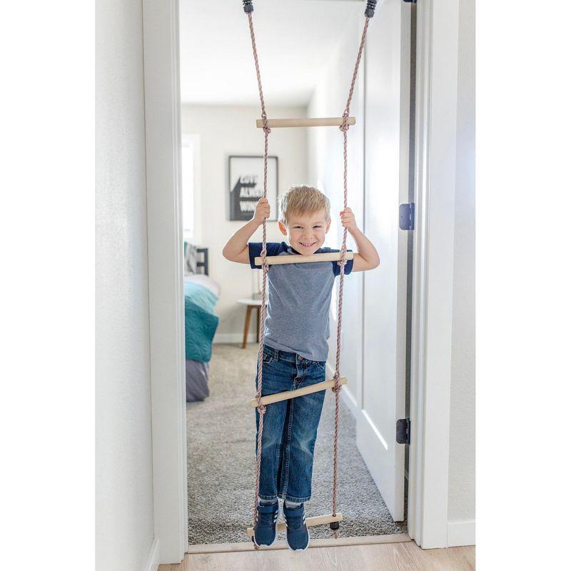 Gym1 6-Piece Doorway Gym for Kids, Includes Door Sensory Swing, Indoor Pull Up Bar, Rings, and more, Holds Up to 300 Lbs