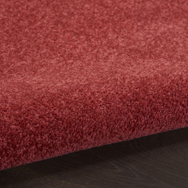 Essential Brick Red 4' Round Synthetic Indoor/Outdoor Rug