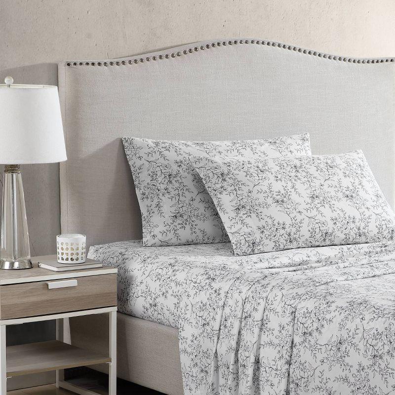 Printed Pattern Percale Cotton Sheet Set - Stone Cottage