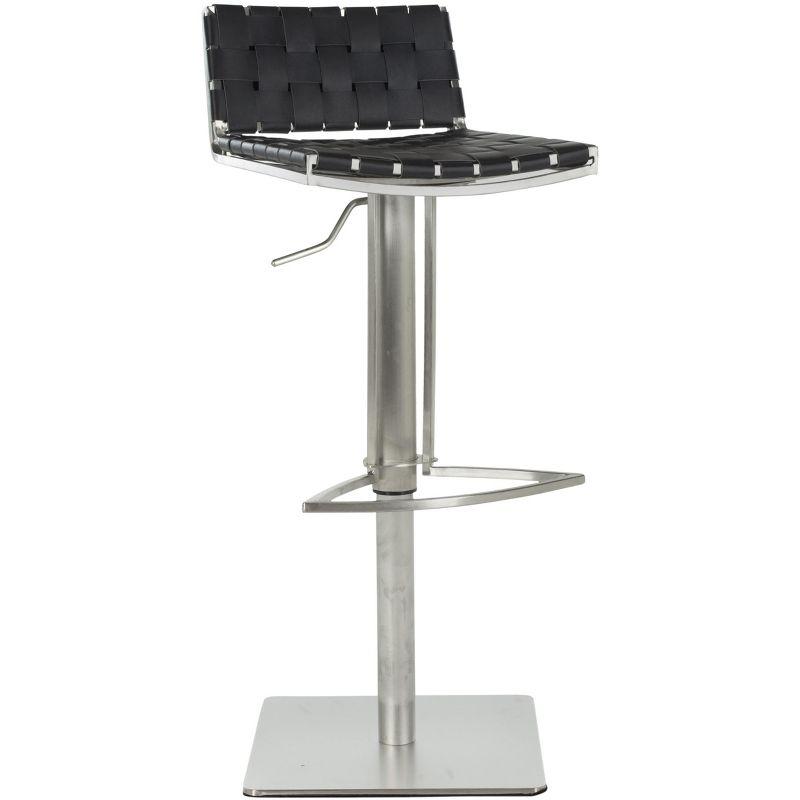Mitchell Gas Lift Swivel Bar Stool - FOX3001 - Black - Safavieh Couture