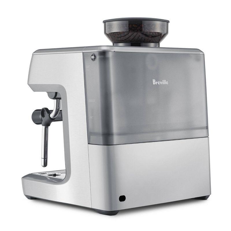 Brushed Stainless Steel Super Automatic Espresso Machine with Grinder