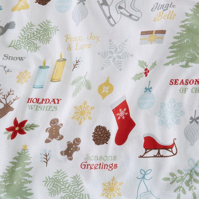 100% Cotton Holiday Flannel Sheet Set - Great Bay Home