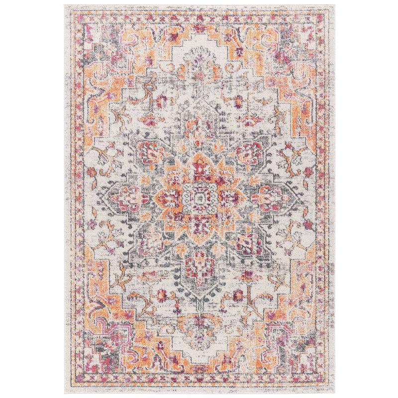 Madison MAD473 Power Loomed Indoor Area Rug - Beige/Orange - 5'3"x7'6" - Safavieh