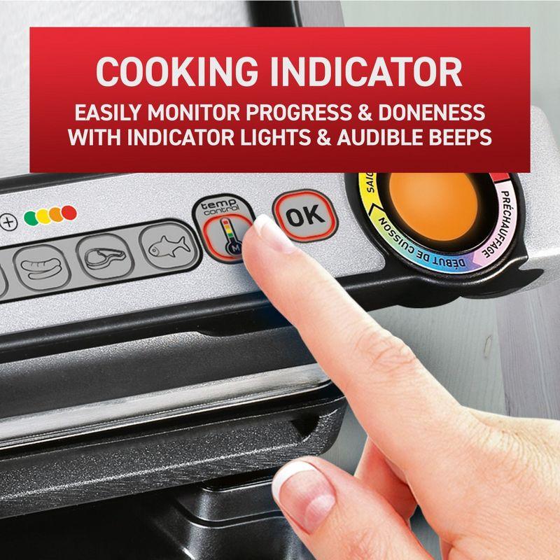 T-fal T-Fal Gc712D54 Stainless Steel Optigrill Plus Grill With Automatic Sensor Cooking Electric Grill- Blemished Packaging With 1 Year Manufacturer Warranty (Refurbished)