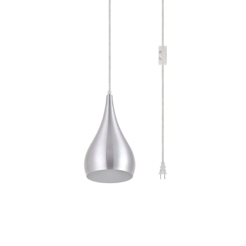 Elegant Lighting Nora 1 Light Burnished nickel plug-in pendant