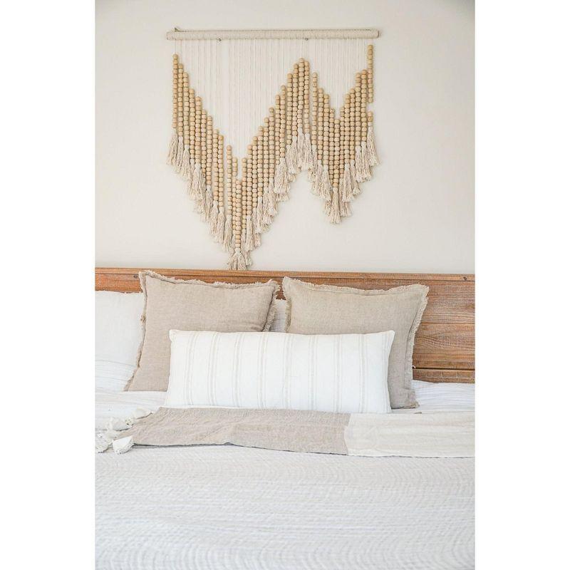 Beige Fringe So Soft Linen Pillows