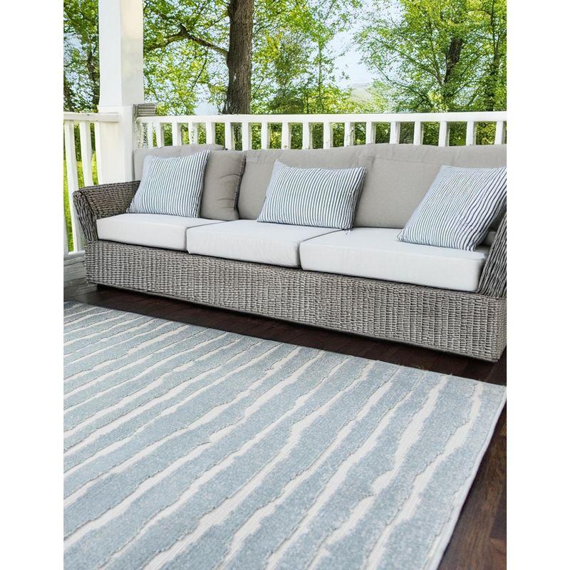 Sabrina Soto Outdoor Ola Striped Woven Area Rug