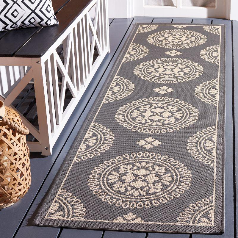 Courtyard Gray 28" Easy-Care Synthetic Indoor/Outdoor Area Rug