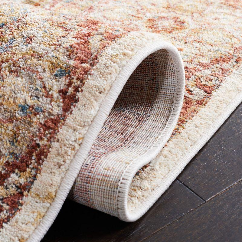 Valencia VAL570 Power Loomed Area Rug - Ivory/Rust - 4'x6'2" - Safavieh.