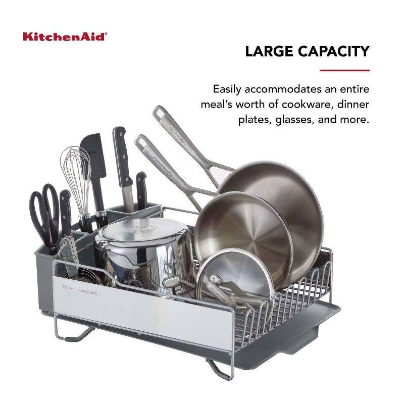 KitchenAid® Full Size Dish Rack, Light Grey