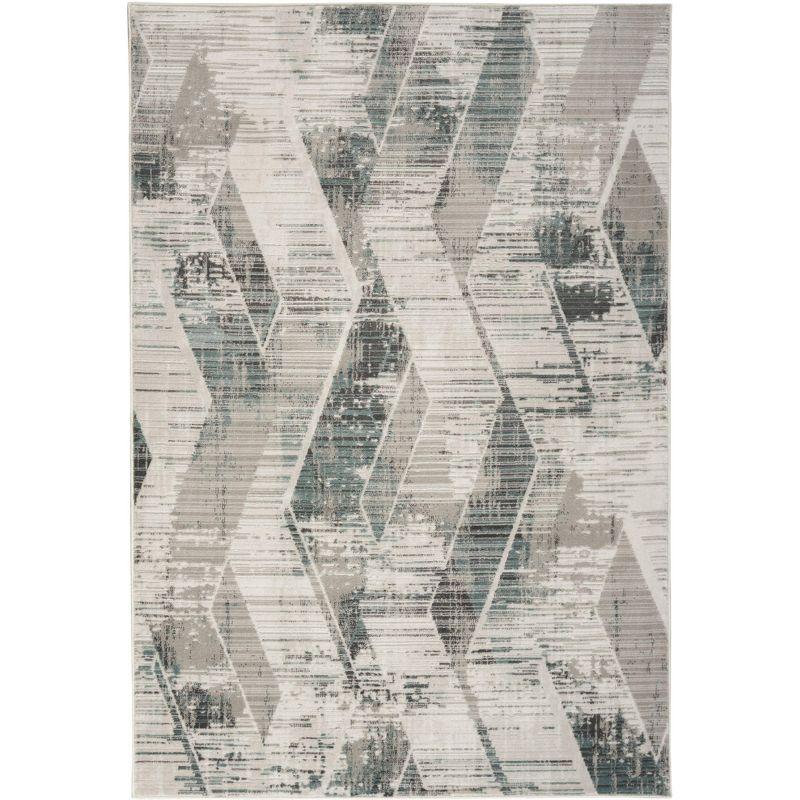 Nourison Thalia Distressed Contemporary Indoor Rug Grey Beige 5'3" x 7'3"