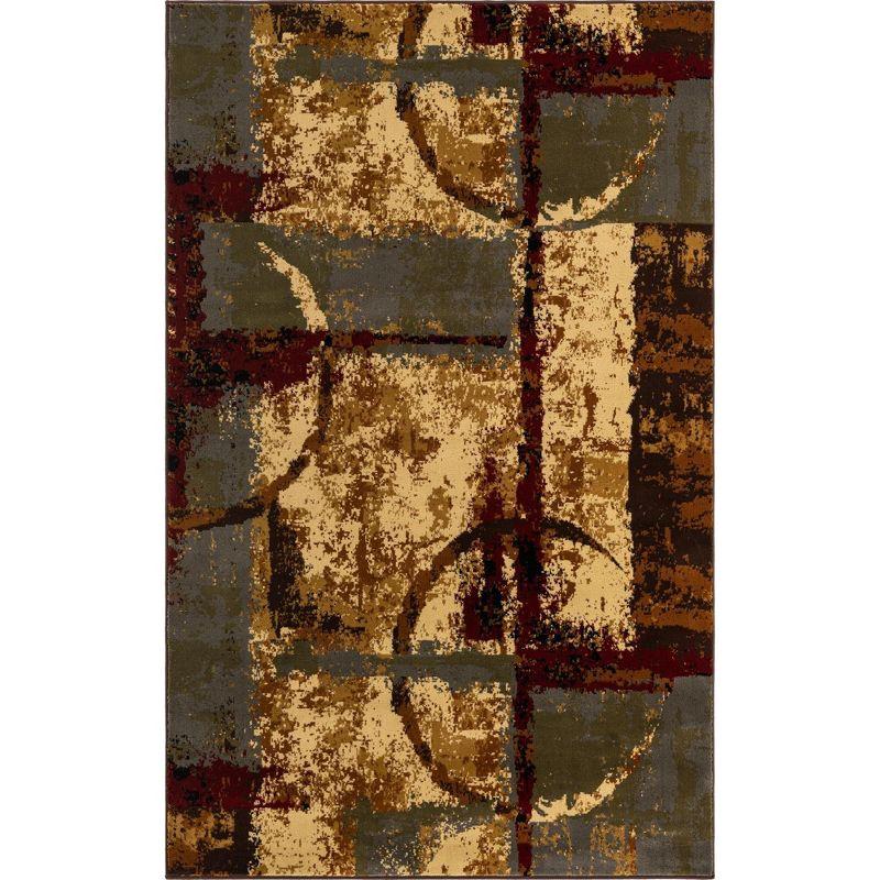 Unique Loom Barista Collection Area Rug - Catuai (5' 3" x 8' Rectangle Multi/Brown)