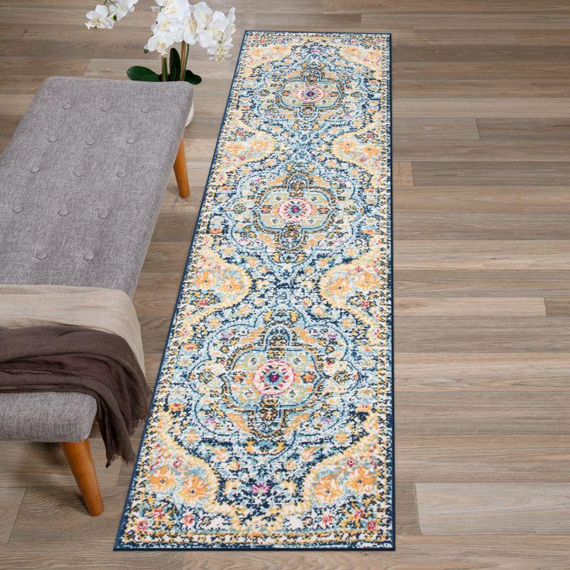 World Rug Gallery Distressed Vintage Bohemian Area Rug