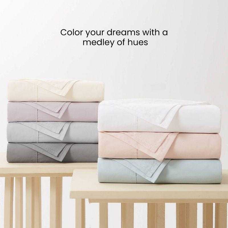 Aqua Twin Organic Cotton Percale Sheet Set