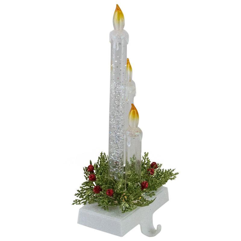 Northlight 9" Battery Operated LED Lighted Candle Christmas Stocking Holder