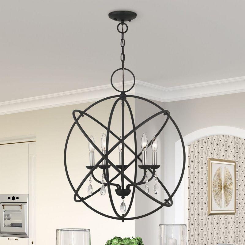 Livex Lighting Aria 5 - Light Chandelier in  Black