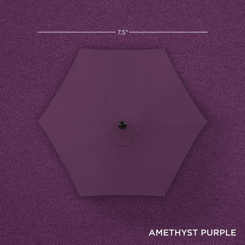 Best Choice Products 7.5ft Heavy-Duty Outdoor Market Patio Umbrella w/ Push Button Tilt, Easy Crank - Amethyst Purple