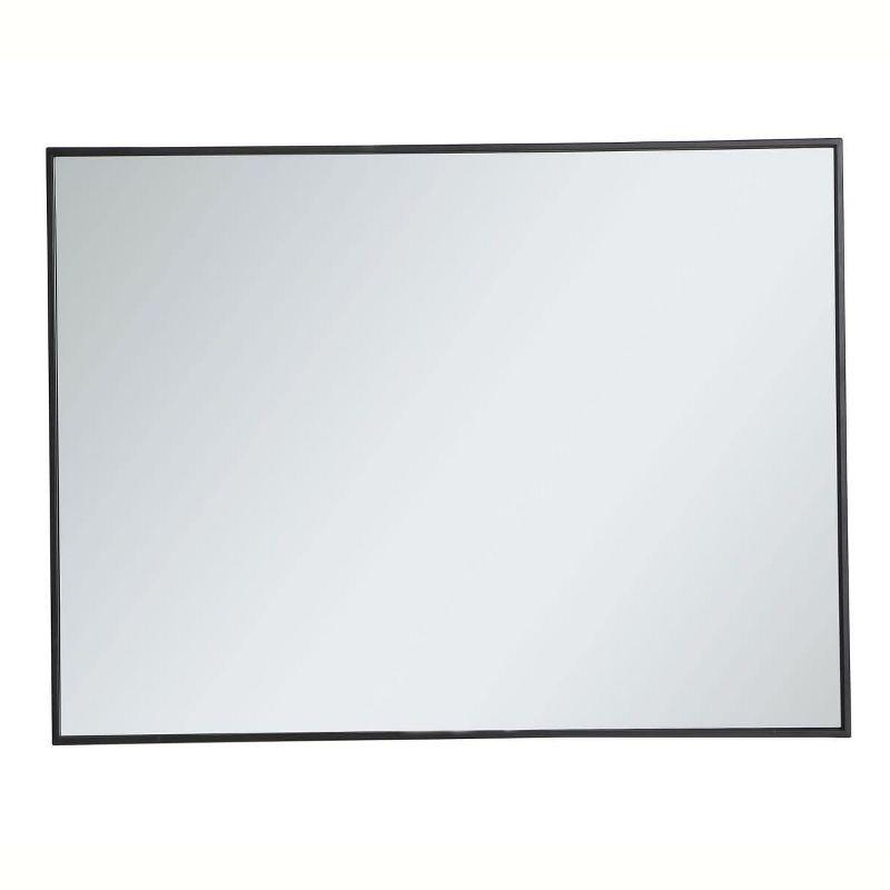 Elegant Lighting Metal frame rectangle mirror 30 inch in Black