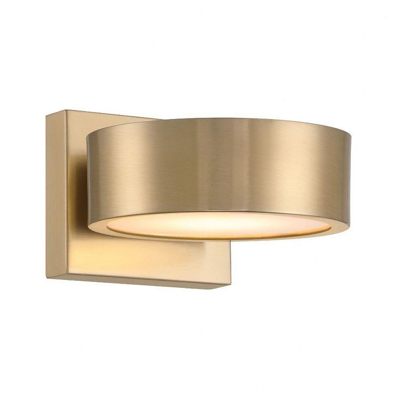 Noble Brass LED Wall Sconce with Crushed Crystal Diffuser