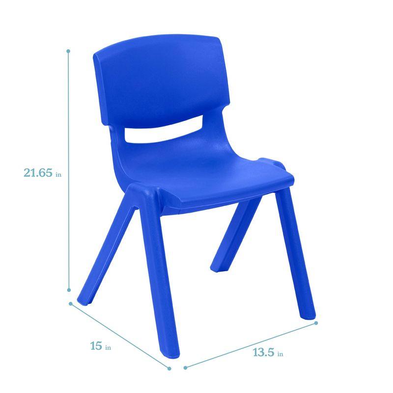 ECR4Kids Plastic School Stack Chair, Classroom Furniture