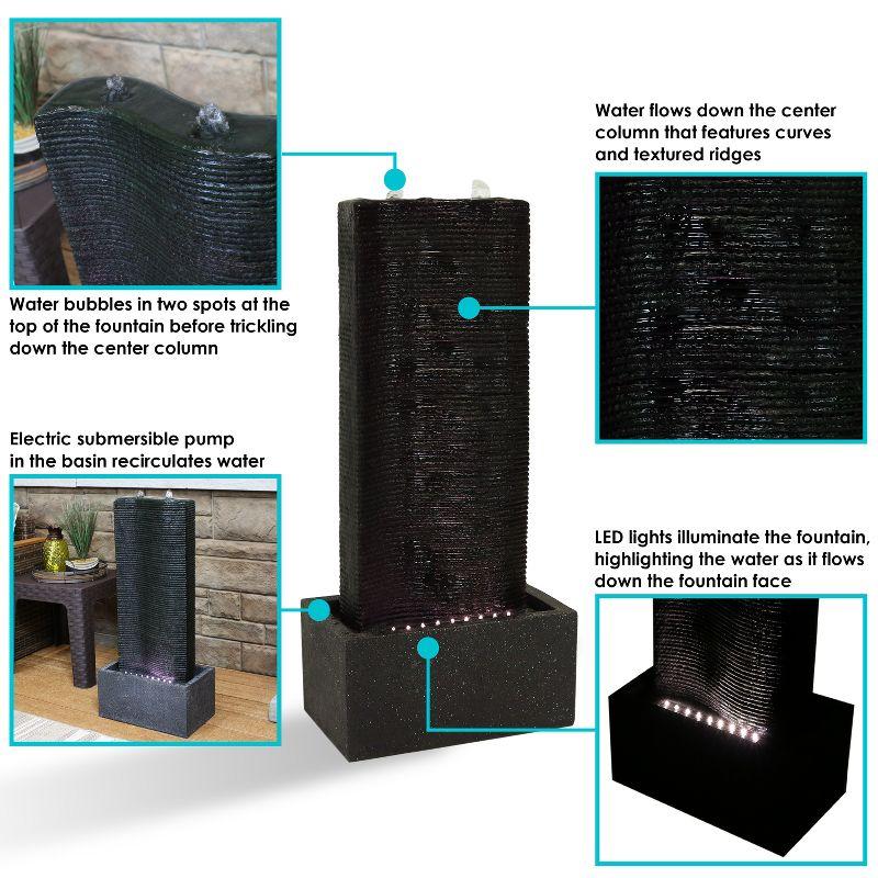 Brayden Studio® Crass Weather Resistant Floor Fountain with Light