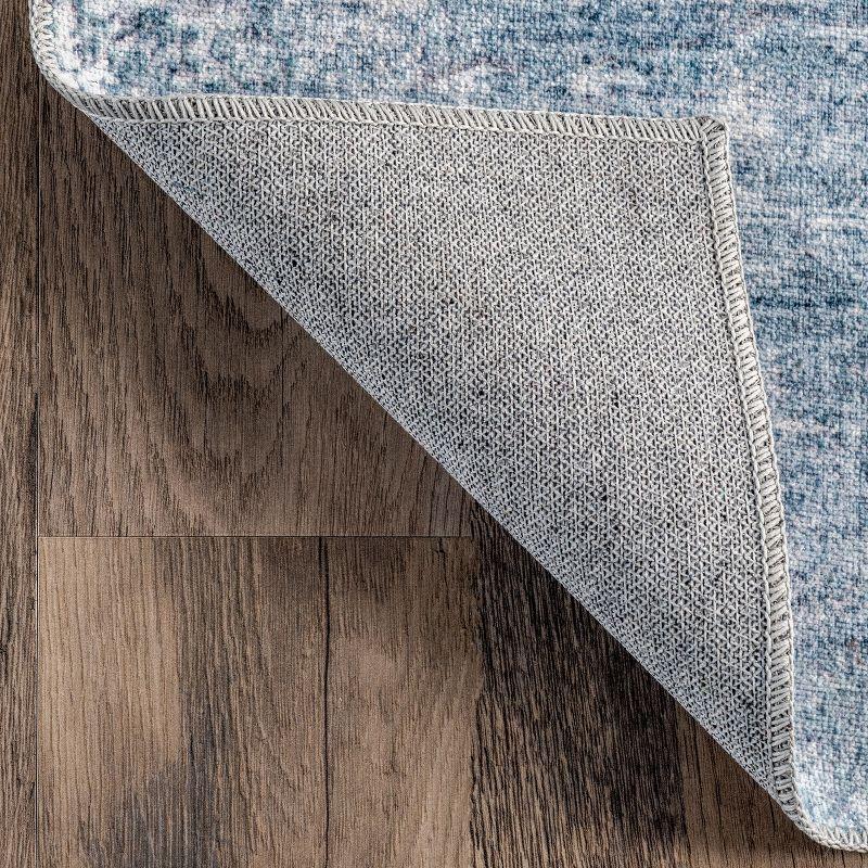 Nuloom Katia Modern Abstract Pet Friendly Machine Washable Area Rug, 5' x 8', Blue