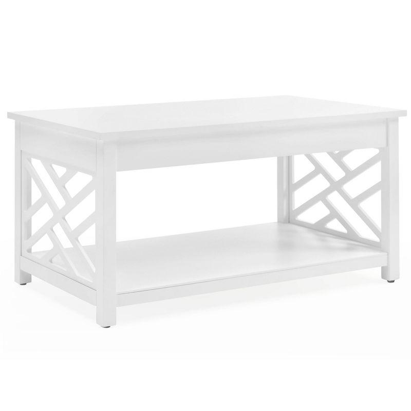 Coventry White Wood Coffee and End Table Set with Drawer