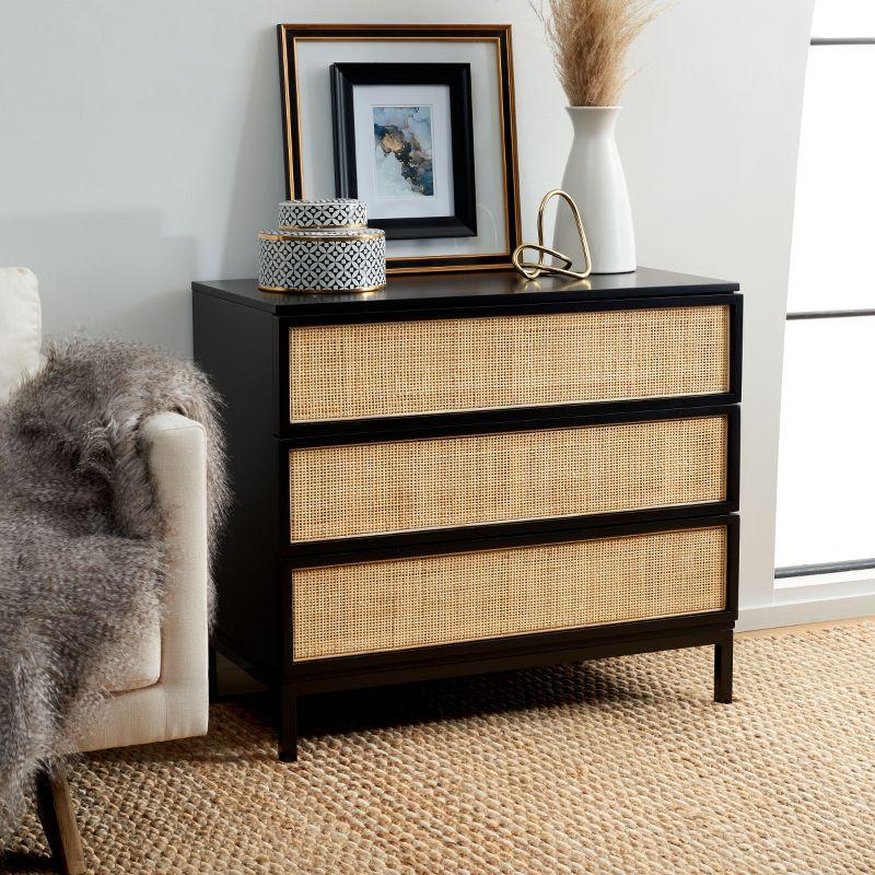 Zadie 3 Drawer Rattan Chest - Safavieh