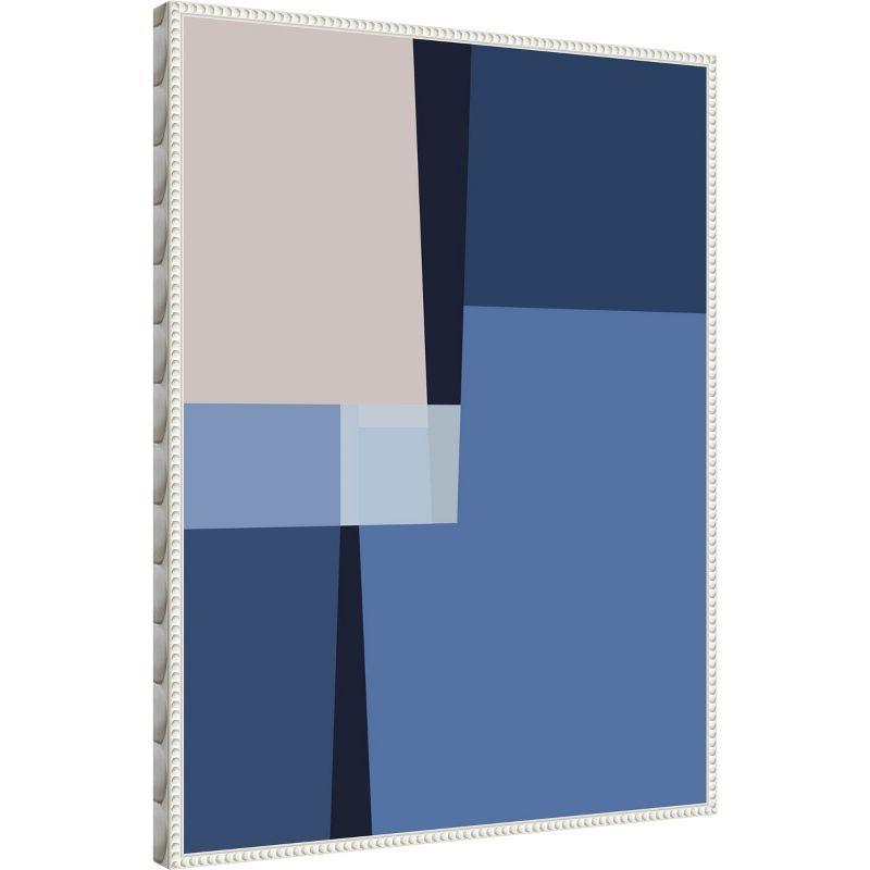 Amanti Art Blue Lines 3 by Alyson Storms Canvas Wall Art Print Framed 23 x 30-in.