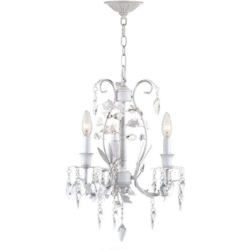 Jasper 3 Light 14.5 Inch Dia Adjustable Chandelier - White - Safavieh.