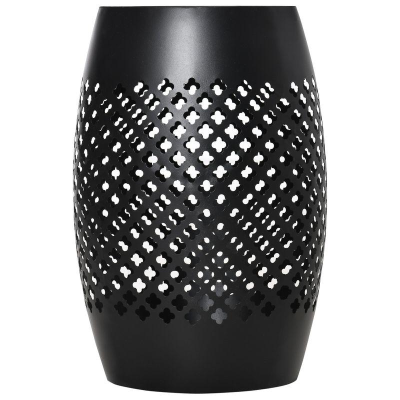 Latitude Run® Outsunny 12.5" Steel Round Patio End Table - Versatile Indoor & Outdoor Accent
