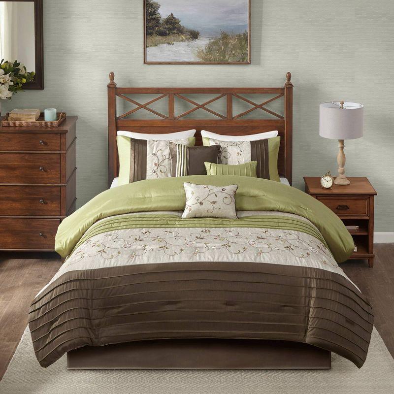 Serene Embroidered 7 Piece Comforter Set