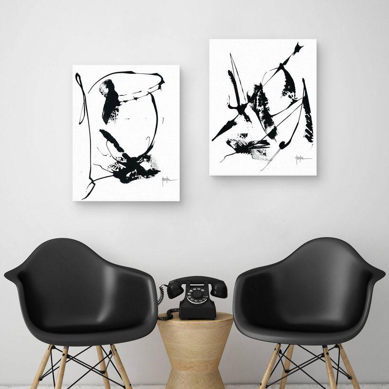 (Set of 2) 22" x 28" Memories 1 and 2 by Dan Houston Canvas Art Prints - Masterpiece Art Gallery: Vertical Abstract Wall Decor for Living Room