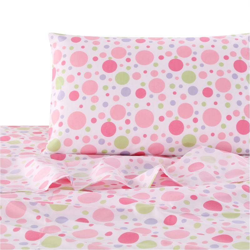 Pink Butterfly Twin Polyester Microfiber Sheet Set