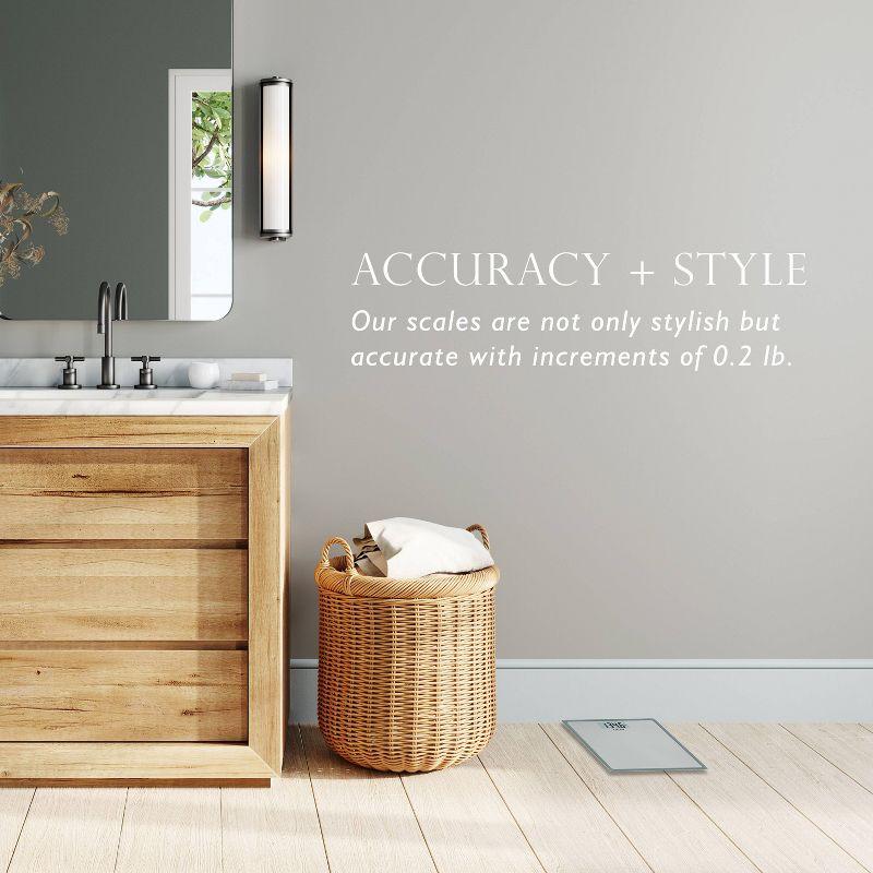 Digital Glass Bathroom Scale Gray/Silver - Taylor