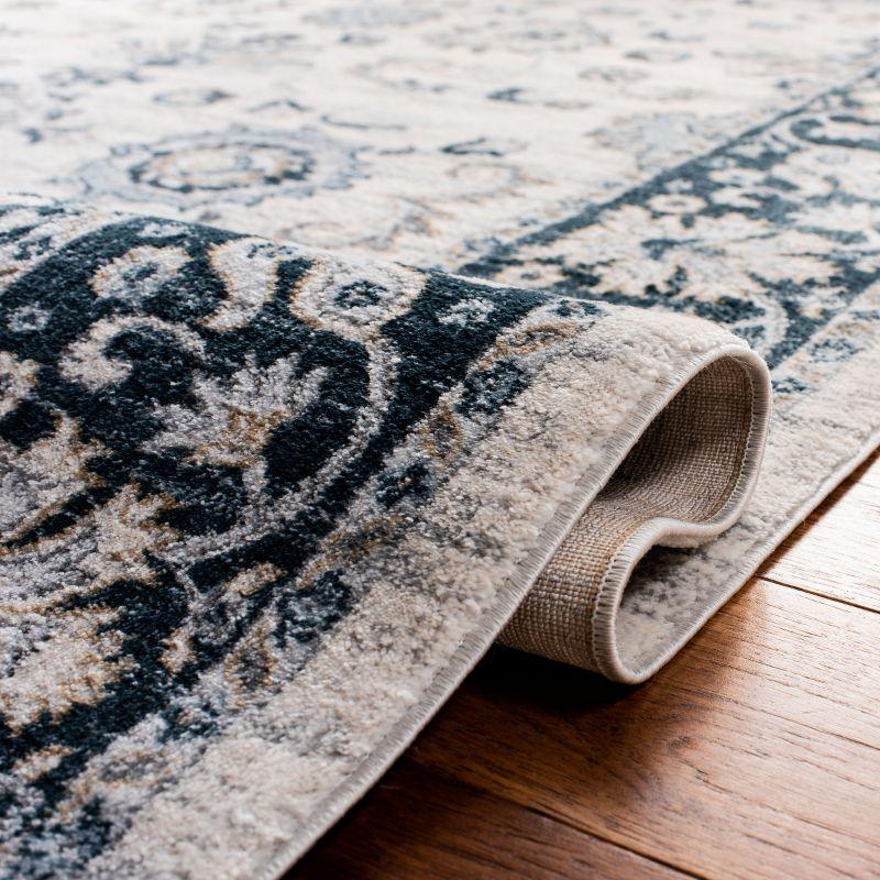 Isabella ISA940 Power Loomed Accent Rug - Cream/Navy - 3'x5' - Safavieh