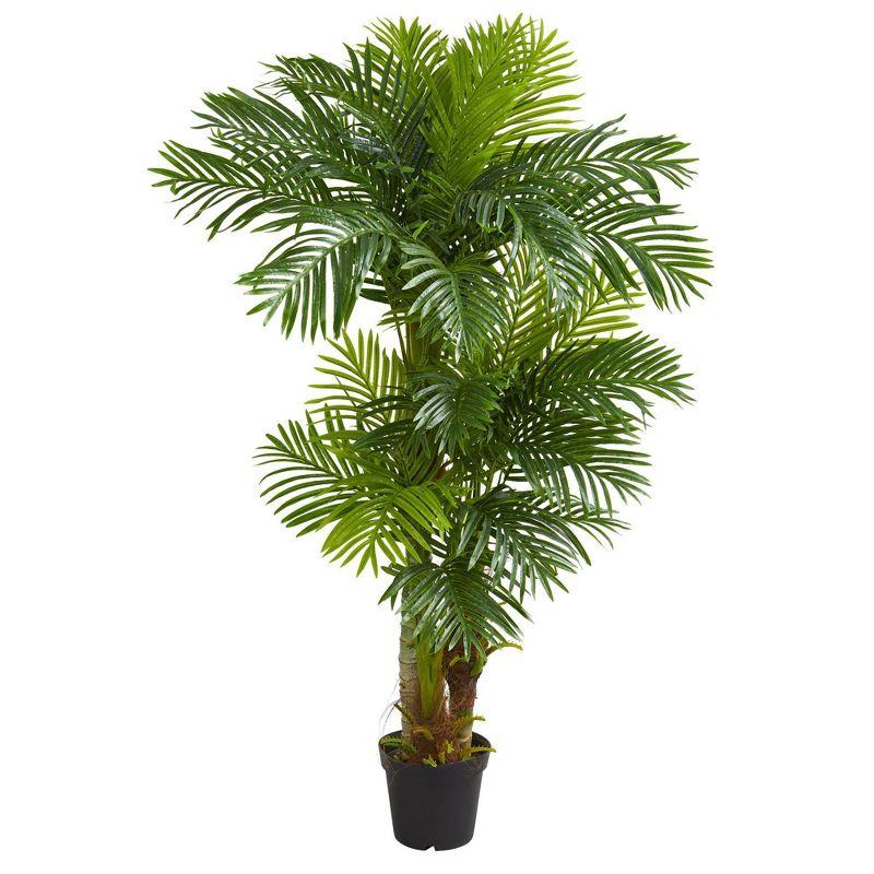 6-Foot Green Plastic Potted Hawaii Palm Tree