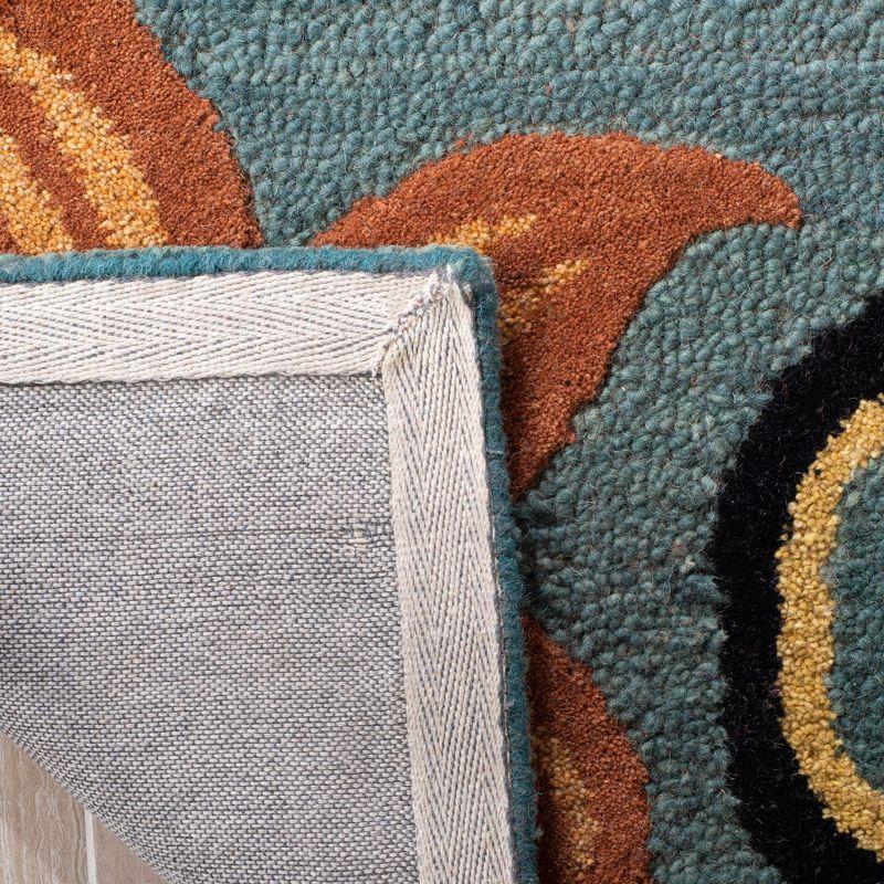 Blossom BLM679 Hand Hooked Accent Rug - Blue/Multi - 2'6"x4' - Safavieh.