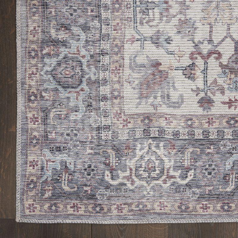 Machine Washable Oriental Gray Area Rug